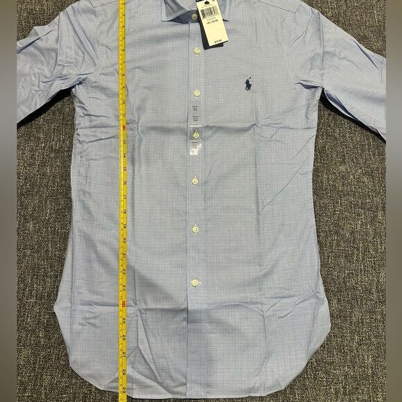 Ralph Lauren Blue Dress Shirt with Classic Point Collar - Picture 4 of 5